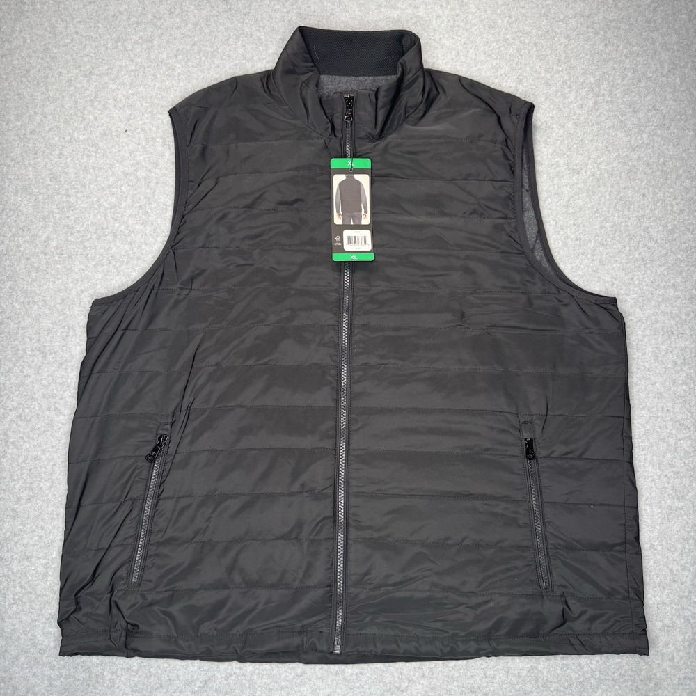 Banana Republic Men's Full Zip Sleeveless Lined Vest, Black, Size XL